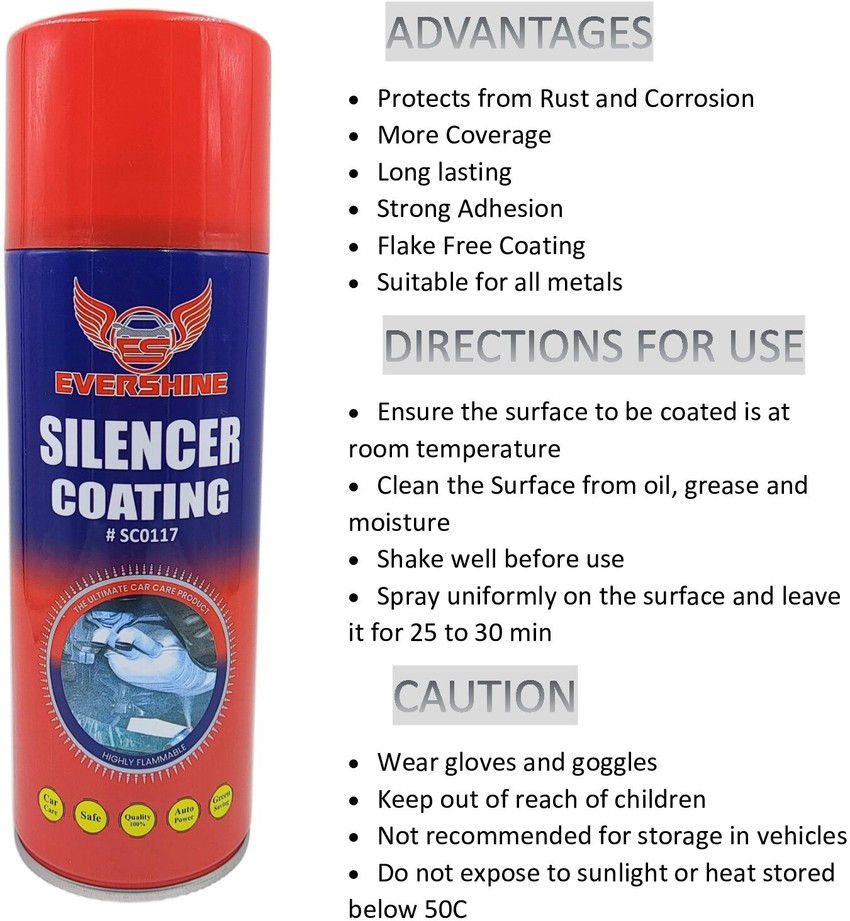 Evershine Silencer coating for Car Bike Black Colour Silencer