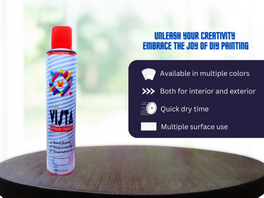 ACI VISTA White Glossy Combo spray paint for Wood, Metal, Wall  White  Glossy Spray Paint 880 ml Price in India - Buy ACI VISTA White Glossy Combo spray  paint for Wood