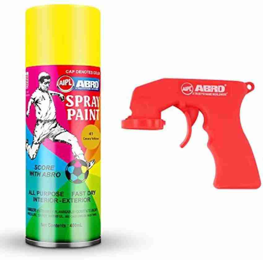 ABRO SP-41-G Multipurpose DIY Spray Paint Can With Trigger Gun Hand Grip  Canary Yellow Spray Paint 400 ml Price in India - Buy ABRO SP-41-G  Multipurpose DIY Spray Paint Can With Trigger