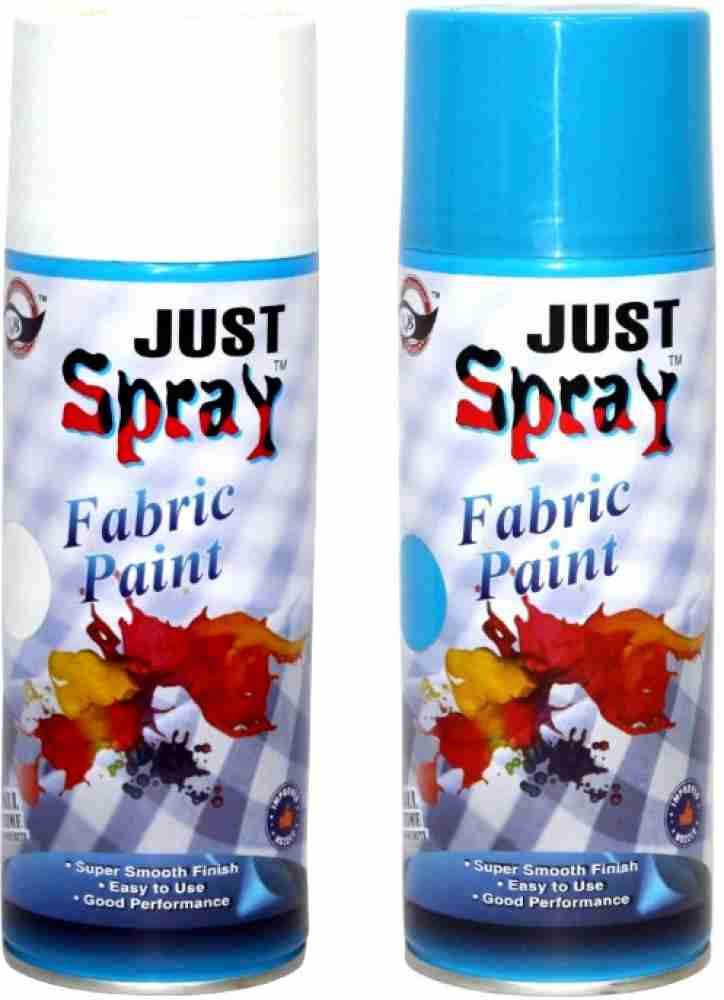 Just Spray (Thailand) Blue & White Fabric spray paint for Art