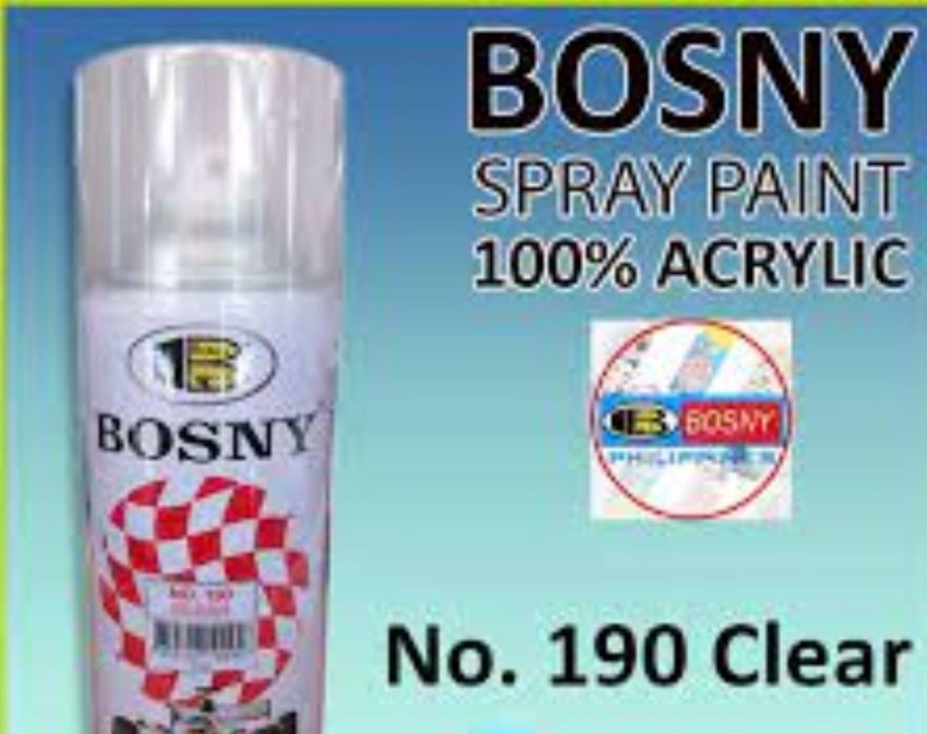 Bosny Spray Paint Hi Temp 1200F No. 1190 Clear Gloss 400cc/ml