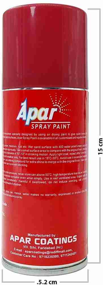 apar Spray Paint FLUORESCENT RED 225 ML For Bike Cars Art and craft. Red Spray Paint 225 ml Price in India Buy apar Spray Paint FLUORESCENT RED 225 ML For Bike Cars Art