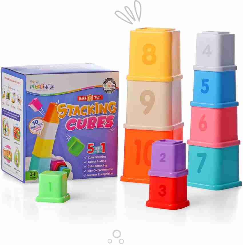 Intelliskills Premium Stacking Sequencing Cubes Toy Activity Learning Toy for Babies Premium Stacking Sequencing Cubes Toy Activity Learning Toy for Babies shop for Intelliskills