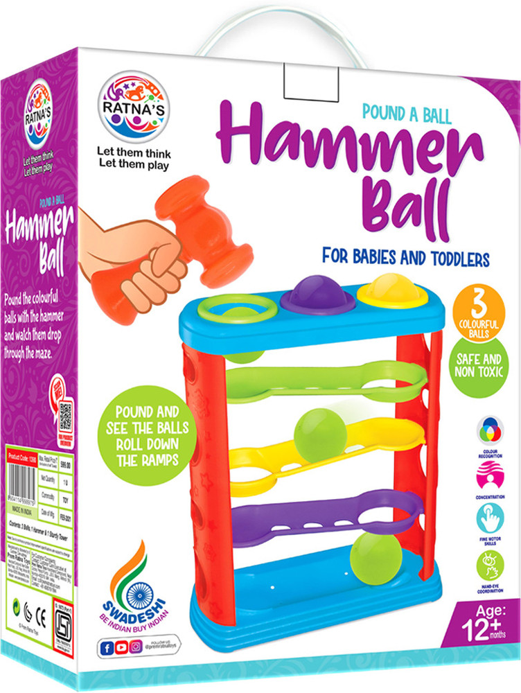 RATNA S Hammer Ball Pound a ball Hammering toy for toddlers