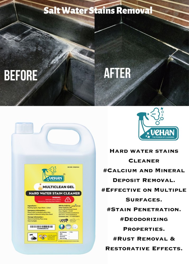 Vehan Multipurpose Hard Water Stain Remover 5 Ltr Stain Remover Stain  Remover Price in India - Buy Vehan Multipurpose Hard Water Stain Remover 5  Ltr Stain Remover Stain Remover online at