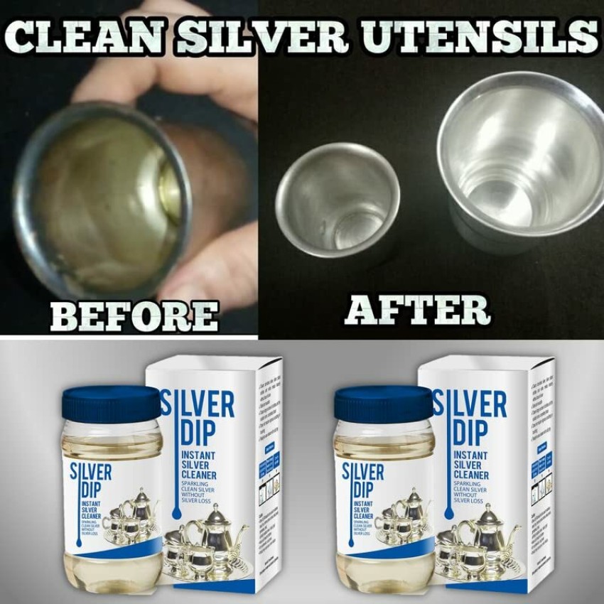 URBANew Silver Dip, Instant Silver Cleaner Sparkling Clean Silver Without  Silver Loss