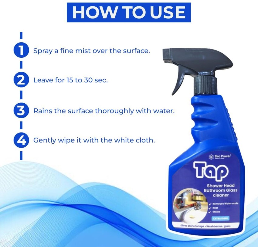 Eko Power Tap, Shower head, Bathroom glass Cleaner