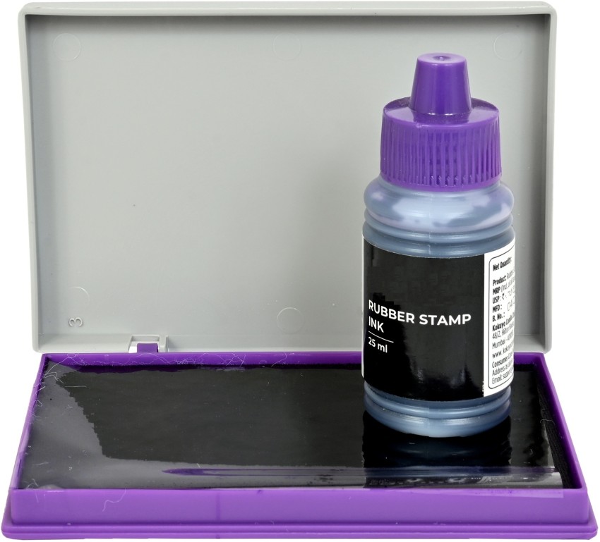 stamp ink pad blue purple ink