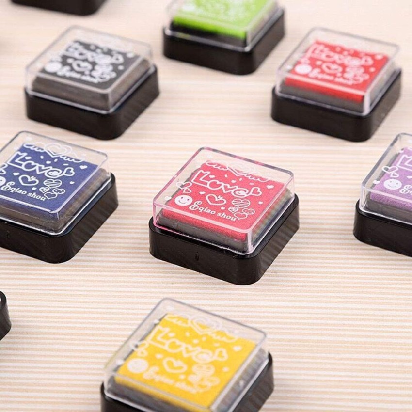30 Colors Craft Ink Pads for Rubber Stamps Finger India
