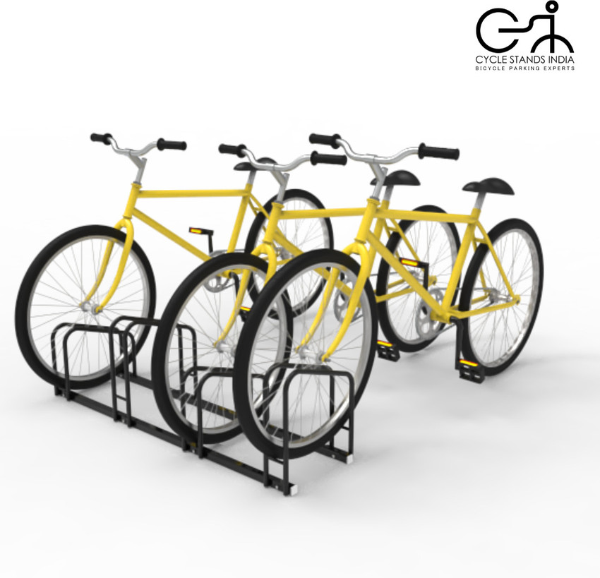 Cycle Stands India Black Floor Mount Parking Stand for 04 Bikes for Secure Storage and Space Saving Cycling Stand Buy Cycle Stands India Black Floor Mount Parking Stand for 04 Bikes