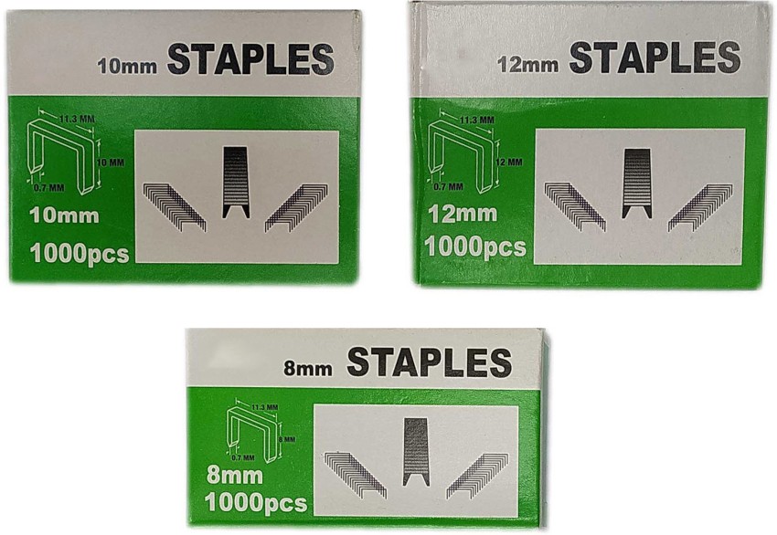1000pc Pack Heavy Duty 8mm Staples Staple Gun Tacker Upholstery Pins For  Stapler