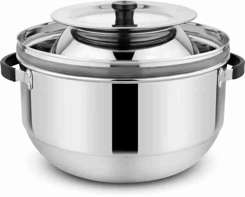 LLM Double Delight Cook and Serve Pot, Thermal Rice Cooker 1.0 Kg Stainless  Steel Steamer Price in India - Buy LLM Double Delight Cook and Serve Pot,  Thermal Rice Cooker 1.0 Kg