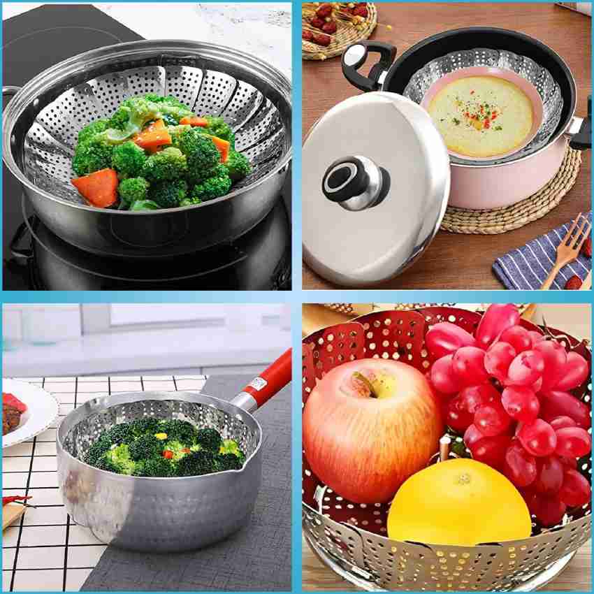 Vegetable Steamer Basket For Cooking, Large (6.5 To 11) Stainless Steel  Steamer Basket Folding Expandable Steamers To Fit Various Size Pot