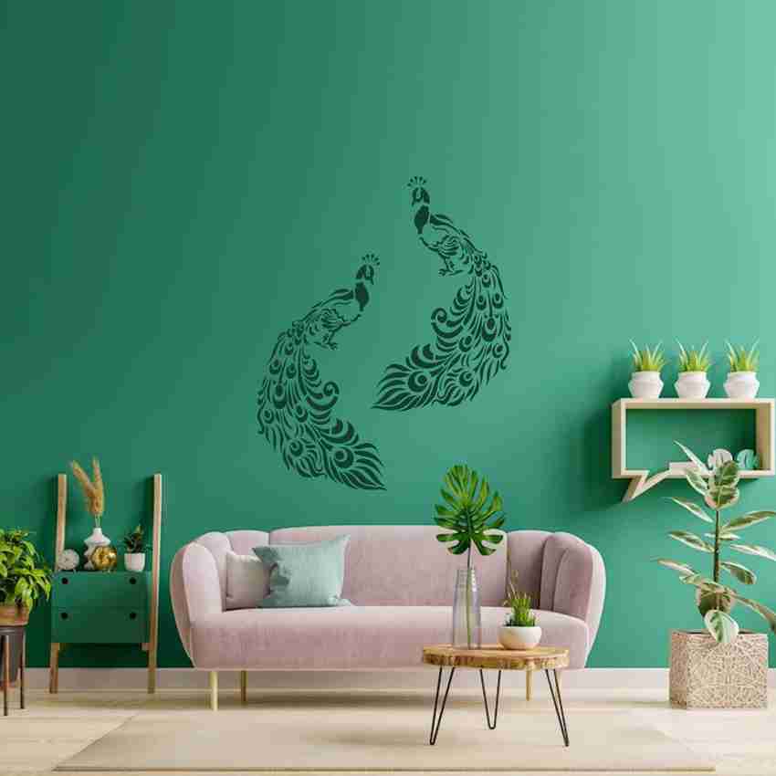 Peacock Wall Stencil