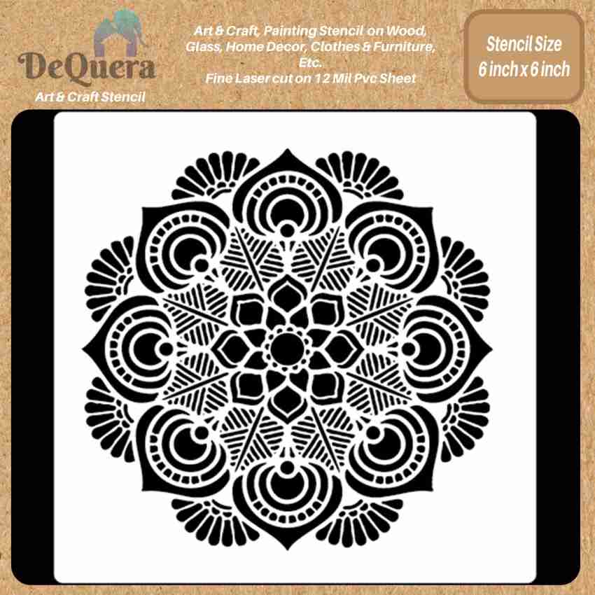 DEQUERA DeQuera Mandala Stencil for Craft and Art for Adults