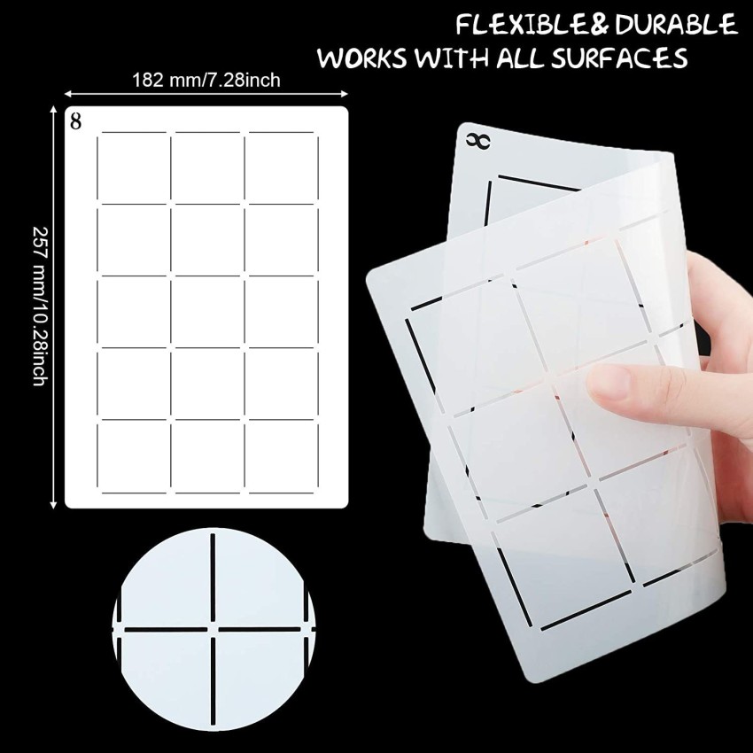  Portable Planner Stencils - x16 Small Square Journal