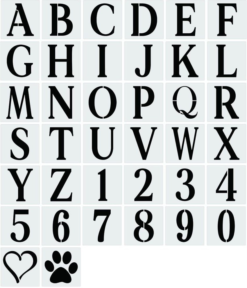 DEQUERA Letter Stencils for Painting on Wood - Alphabet Stencils