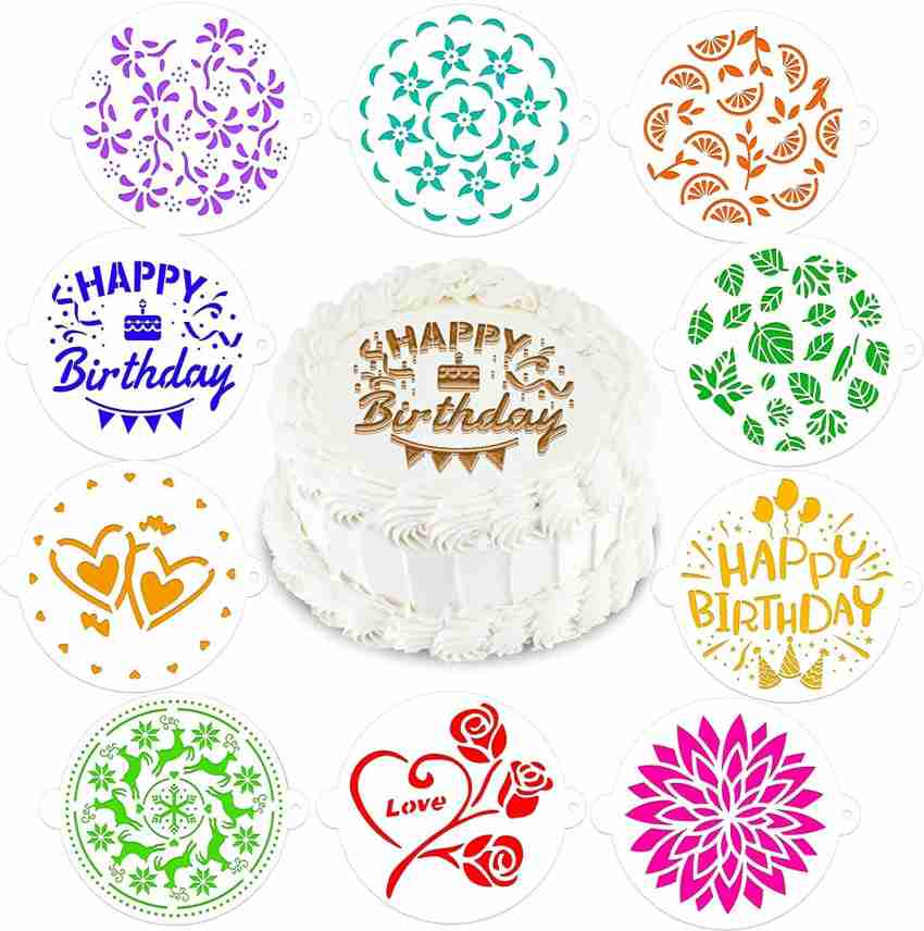 Happy Birthday Stars Silicone Onlay® Food Safe Cake Stencil