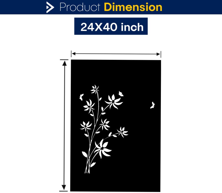 64 Pieces Stencils for Painting, Small Reusable Flower Plant