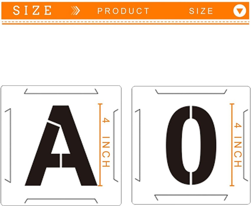 Alphabet Letter Stencils 1 inch 68 Pcs Reusable Plastic Letter Number  Symbol .