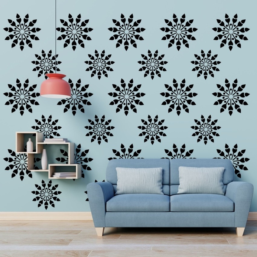 stencil design for drawing room