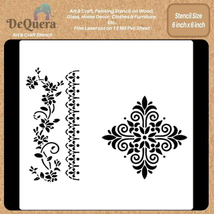 12 Pcs Flower Stencils For Painting, Reusable Stencils For Crafts, DIY Art  Painting Templates For Furniture Wood Floor Wall