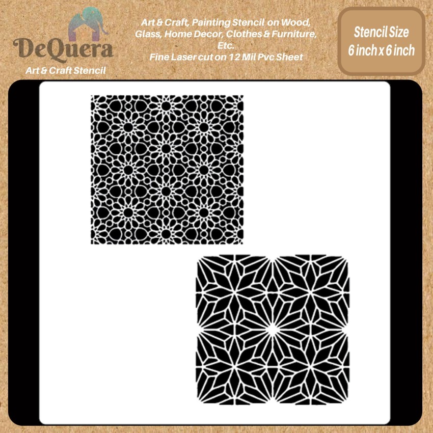 DEQUERA Stencils for Craft and Art Reusable DIY Stencils for Fabric  Painting Mandala St Modern Craft Stencil Stencil Price in India - Buy  DEQUERA Stencils for Craft and Art Reusable DIY Stencils