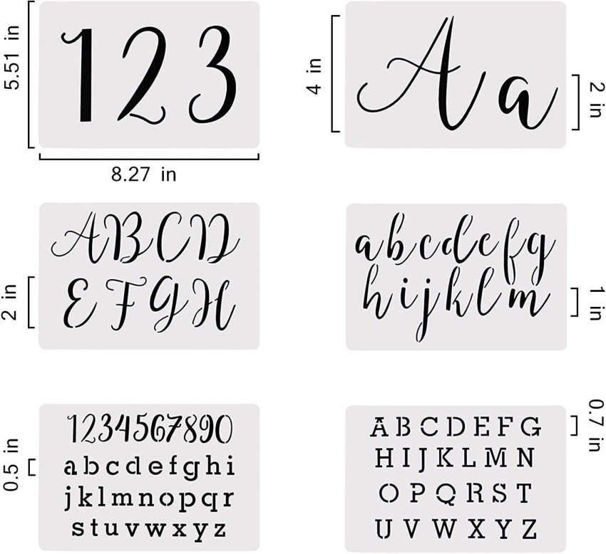 DEQUERA Letter Stencils for Painting on Wood,45 Pcs Large Alphabet