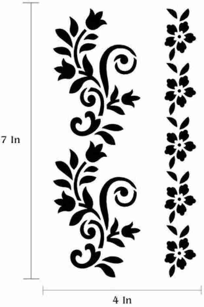 Little Birdie Stencil Elegant Border 4X4 Inch, Stencils For Wall  Painting, Craft And Art Painting, Reusable Painting Template For Home  Decor, Crafting, Diy Albums And Scrapbook, Cake, Tile