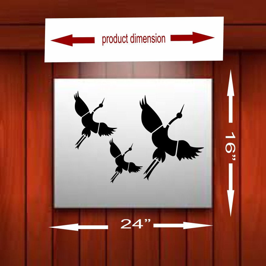  Birds on a Wire Silhouette STENCIL paint walls fabric