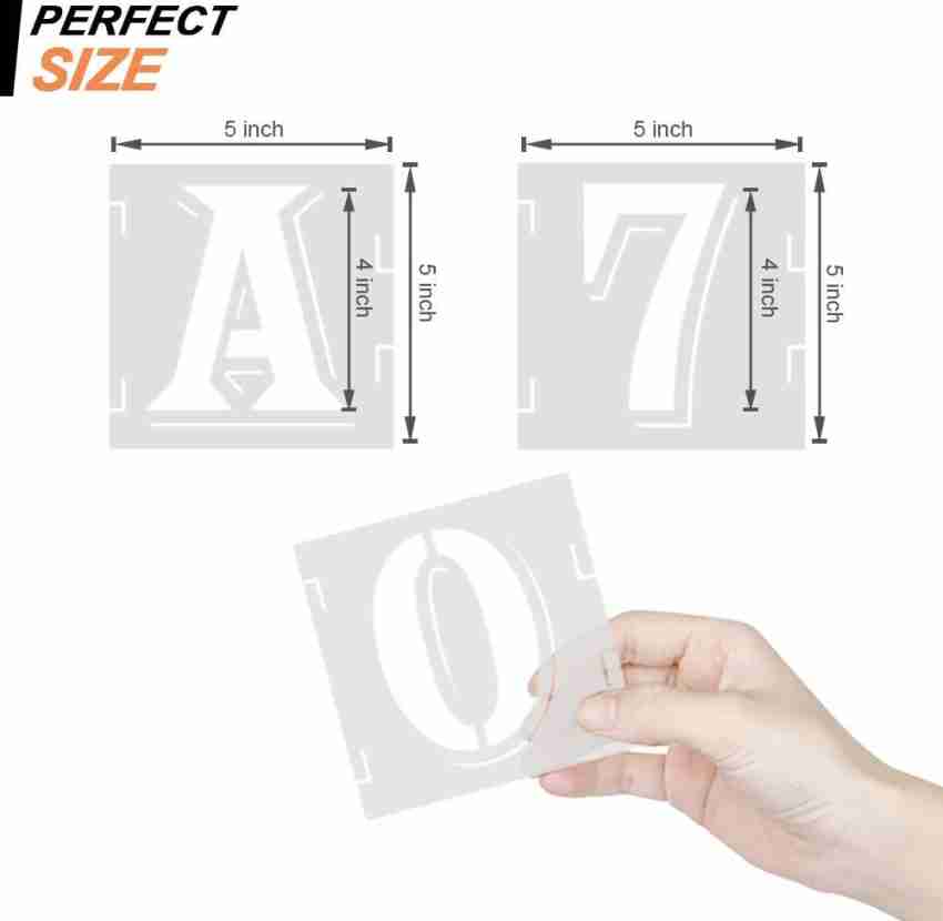 2 Inch Alphabet Letter Stencils Kit, 42 Pcs Reusable Interlocking