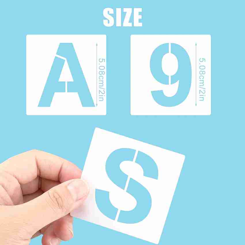 4 Inch Block Letter Stencils and Number Stencils for Painting, 40