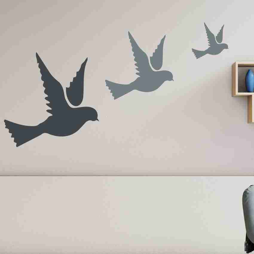 Wall Stencil Birds In Flight