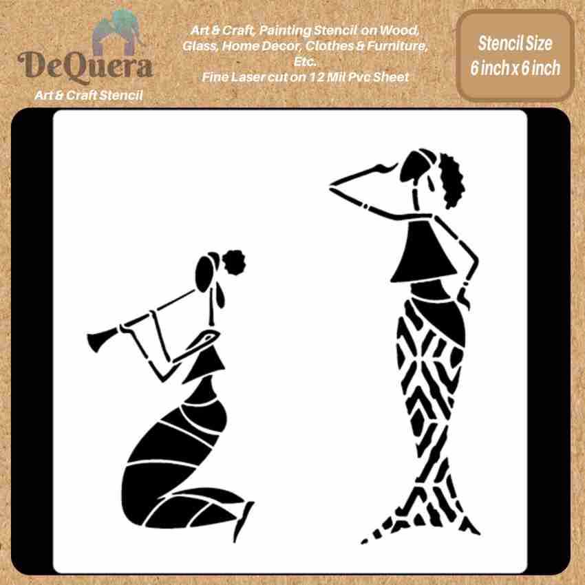 DEQUERA DeQuera Decorative Stencils for Fondant - Indian Motif Stencils-  Paisley Stencil for Fabric Painting - Indian Design Stencil for Craft  Painting Size 6 x 6 Inch Modern Craft Stencil Stencil Price