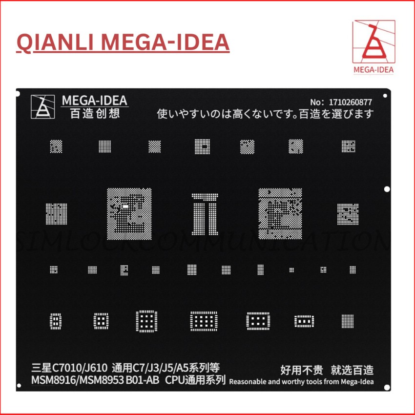 AKT QIANLI MEGA-IDEA BZ- 22 BLACK BGA Reballing Stencil Kit 