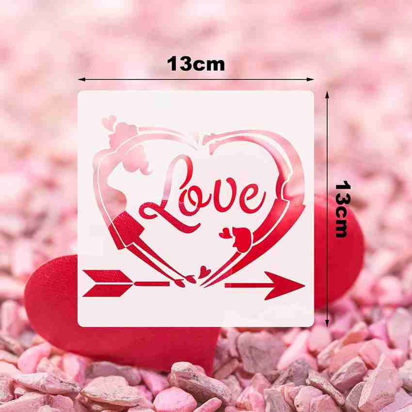 20 Pieces Valentine's Day Stencils Valentine Drawing Painting Templates  Reusable Plastic Template Stencils for Valentines Painting on Wood  Envelopes