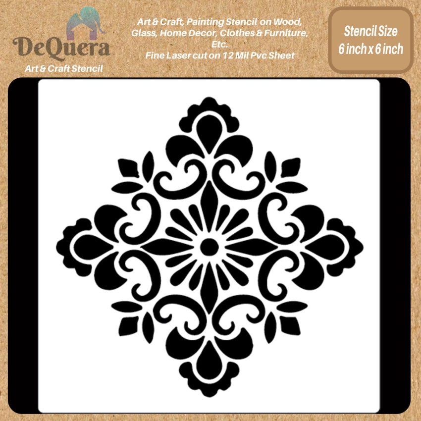 DEQUERA Stencils for Craft and Art Reusable DIY Stencils for Fabric  Painting Mandala St Modern Craft Stencil Stencil Price in India - Buy  DEQUERA Stencils for Craft and Art Reusable DIY Stencils