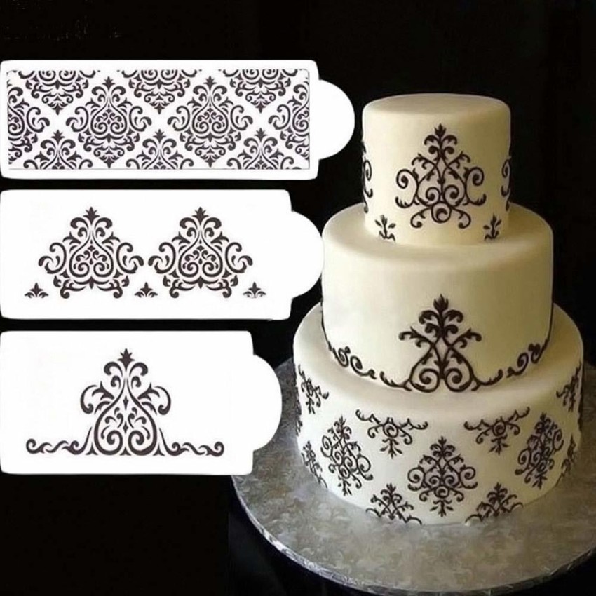 Cake Stencil Templates Decoration Reusable Cake Cookies Baking Mold Tools  50 Pcs