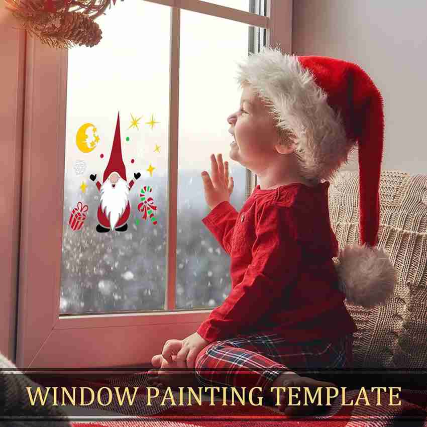 Techinal 12 Pieces Christmas Stencils Template Reusable Plastic Craft for  Art Drawing Pai