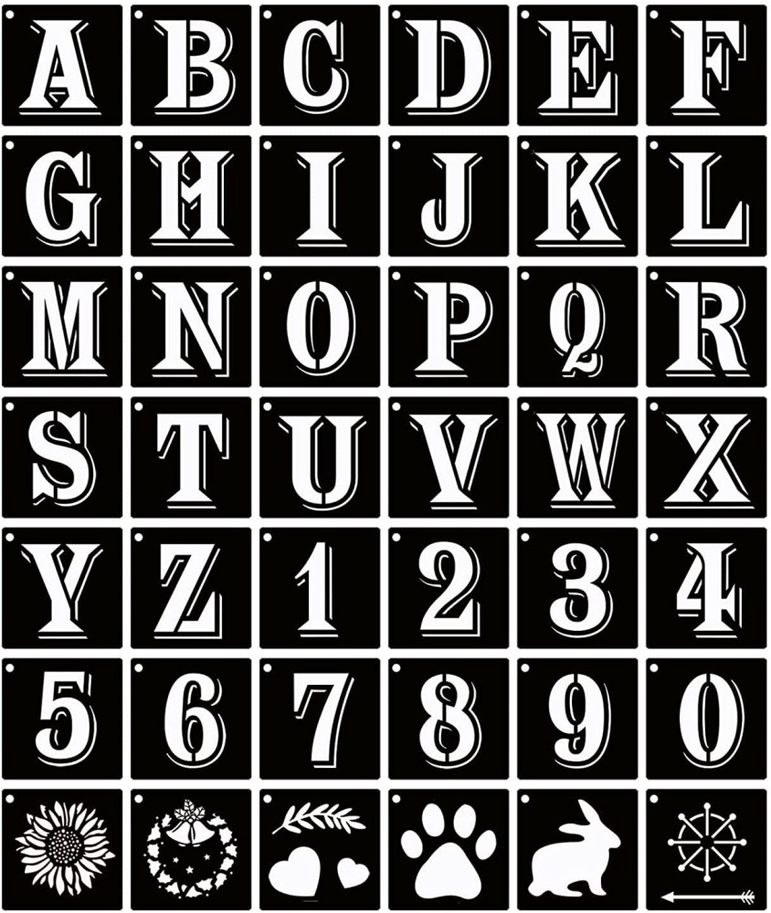 Plastic Letter Stencils Alphabet Templates Plastic Number Templates