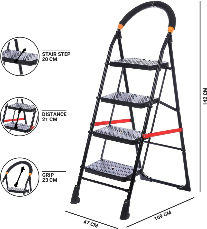 DecorSecrets 4 Step Ladder for Home and Office Use Stairs & Portable Ladder  for Anti-Skid Steel Ladder Price in India - Buy DecorSecrets 4 Step Ladder  for Home and Office Use Stairs