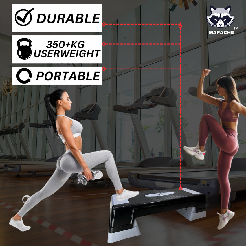 MAPACHE Aerobic Stepper With Skipping Rope for Home and Gym Use screw Free Adjustable Stepper Buy MAPACHE Aerobic Stepper With Skipping Rope for Home and Gym Use screw Free Adjustable Stepper Online a...