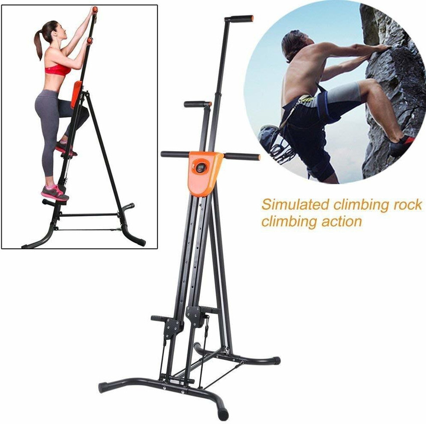 Vertical climber machine top
