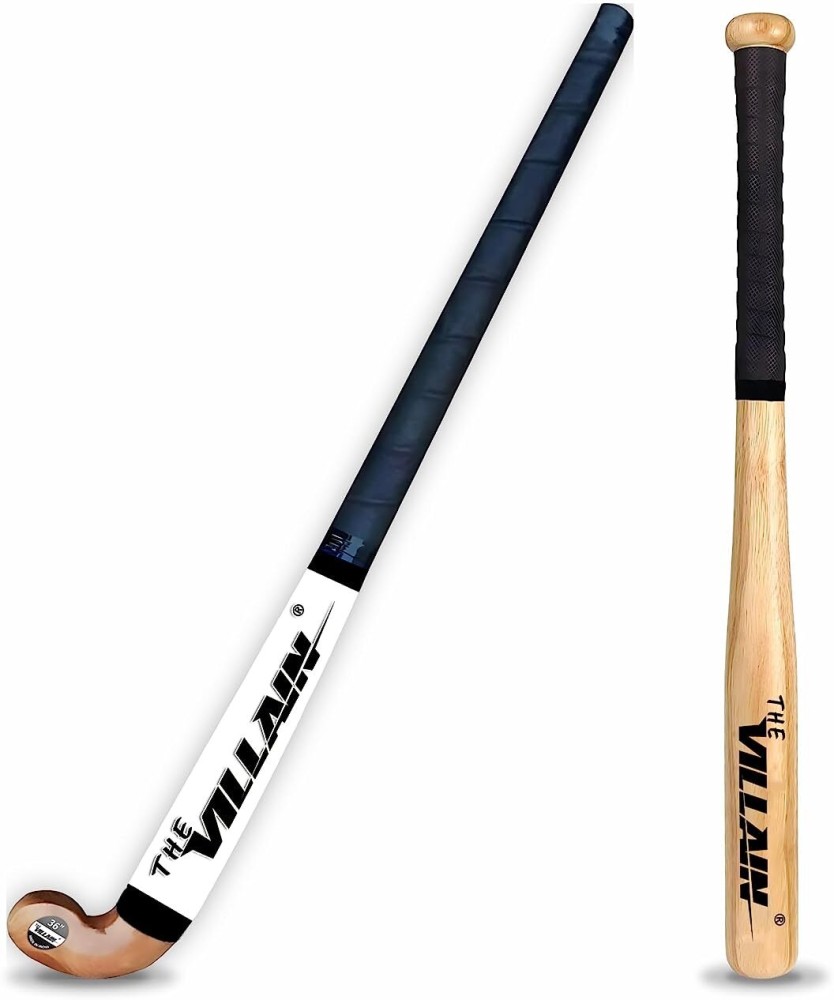 THE VILLAIN Solid Wooden Hockey Stick and Base Bat for Men and Women  Practice and Beginner Hockey Stick - 36 inch - Buy THE VILLAIN Solid Wooden  Hockey Stick and Base Bat