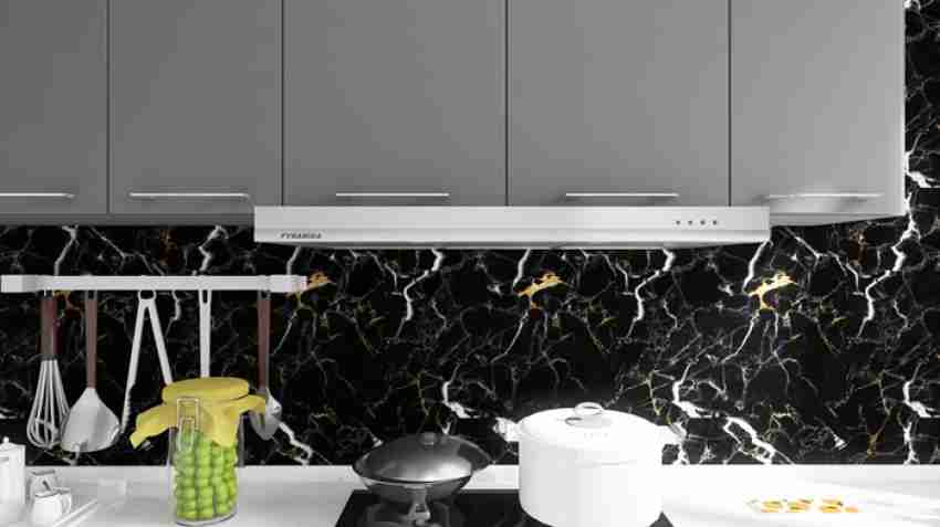 Flipkart SmartBuy 1000 cm Black Natural Marble with Golden Texture