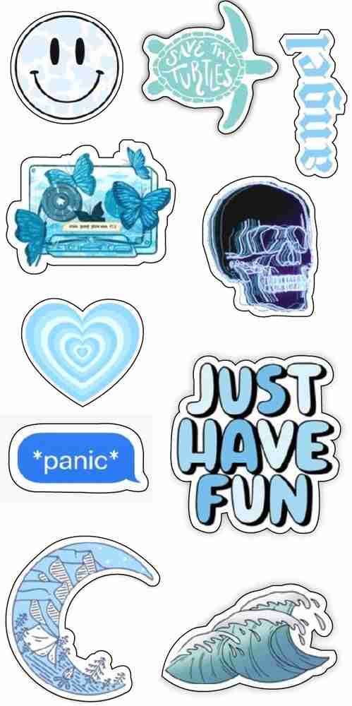 Blue sticker cheap