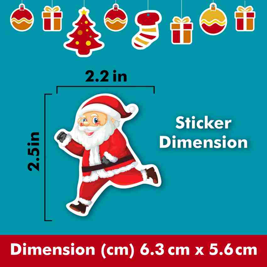 Merry Christmas Removable Switch Stickers, Funny Santa Claus And