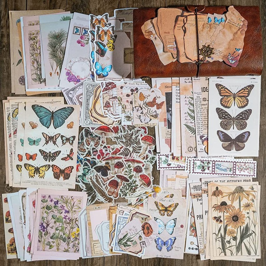 250pcs Vinyl Washi Stickers Book, Sticker Sheet, Vintage Collage Kit,  Labels and Tags Scrapebook Paper Kit, Junk Journal Kit -  Israel