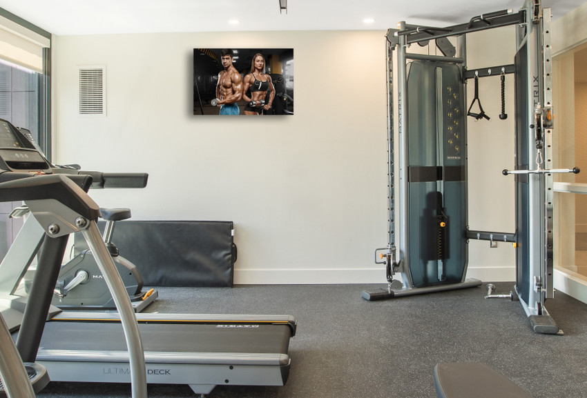 PRINTHUBS 30.48 cm Motivational Fitness Women Poster for Gym Room