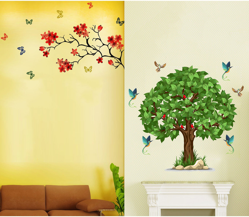 APTIO 45 cm Wall stickers For Decor Green Tree Chinese f.lower Self Adhesive Sticker Price in India Buy APTIO 45 cm Wall stickers For Decor Green Tree Chinese f.lower Self Adhesive Sticker online at F...